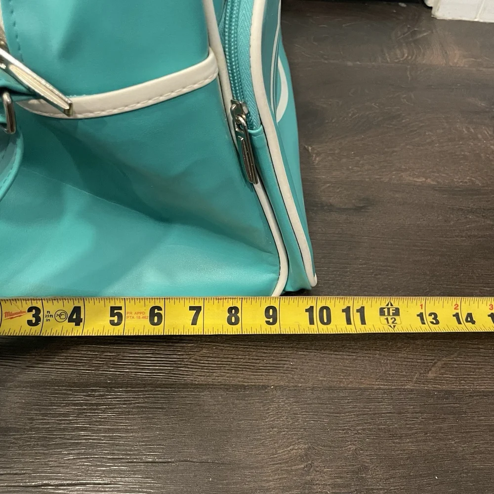 Origami Owl Duffel Bag Aqua Turquoise Purse Travel Bag Over The Shoulder READ - Picture 7 of 15